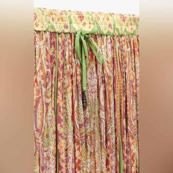NWT Zara Limited Edition Scarf Print Maxi Boho Skirt L XL - Picture 8 of 8